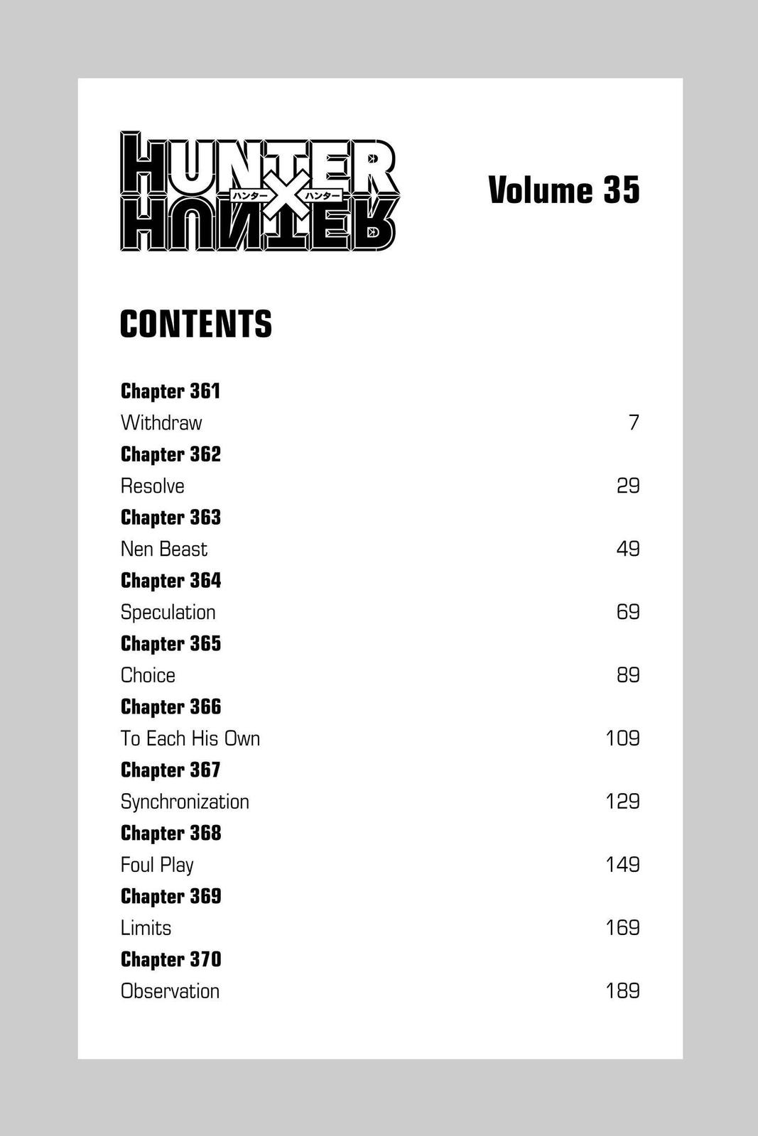 Read Hunter x Hunter EN Manga Online