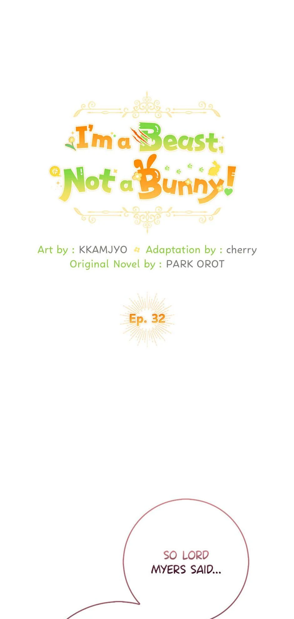 Read I'm a Beast, Not a Bunny! EN Manga Online
