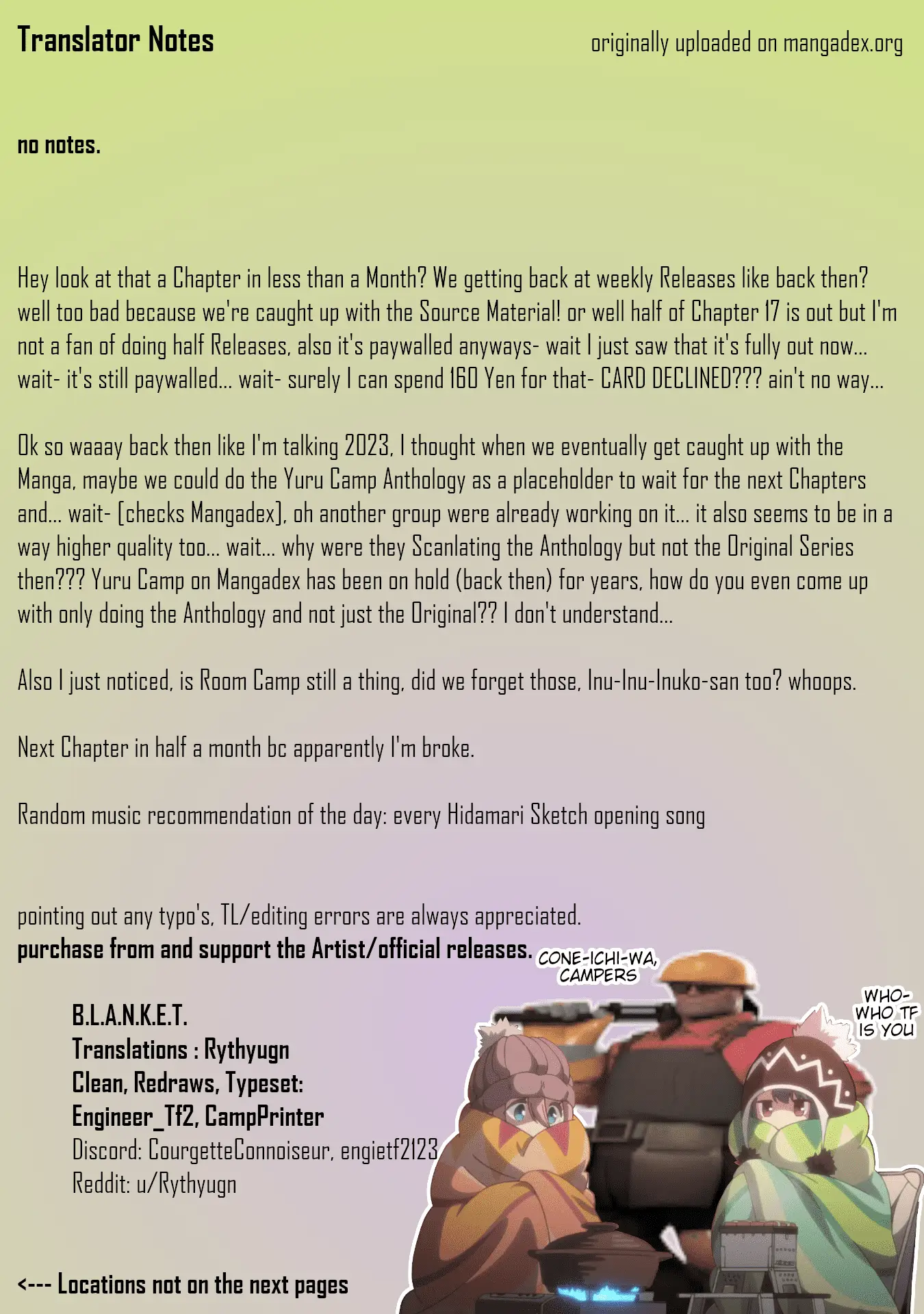 Read Laid-Back Camp EN Manga Online