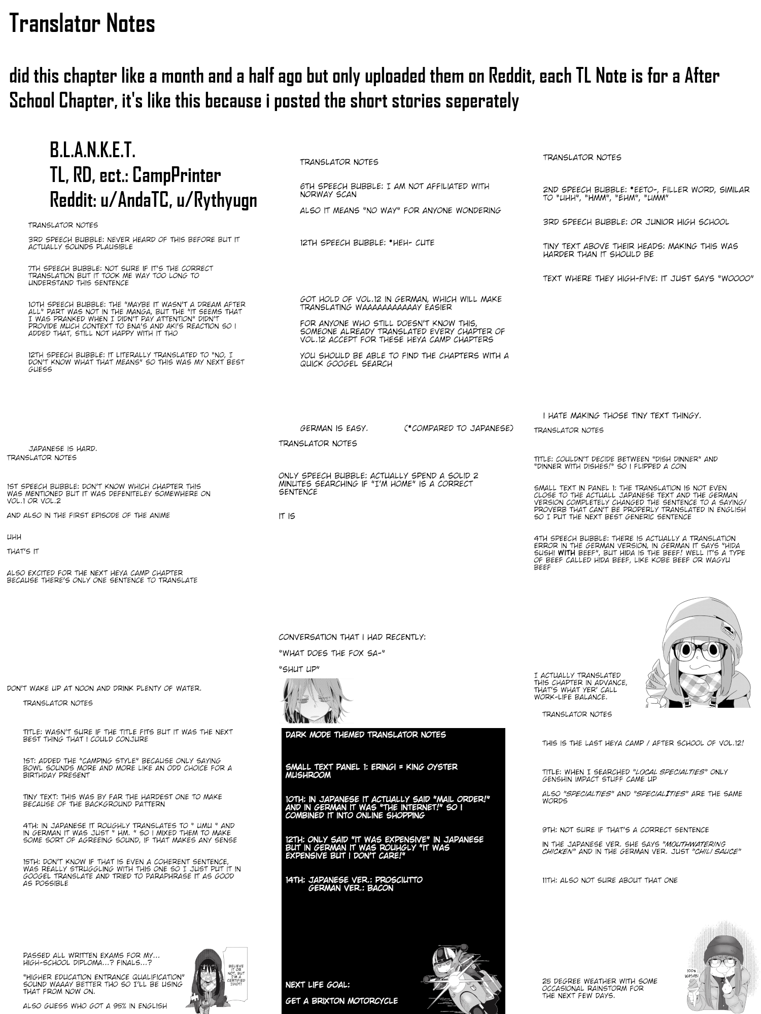 Read Laid-Back Camp EN Manga Online