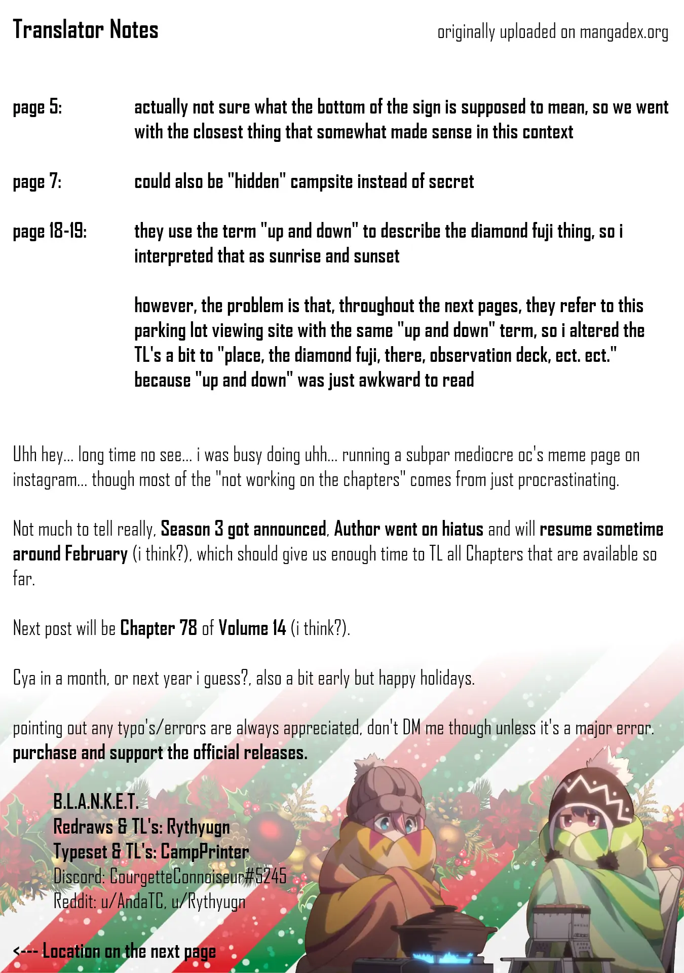 Read Laid-Back Camp EN Manga Online