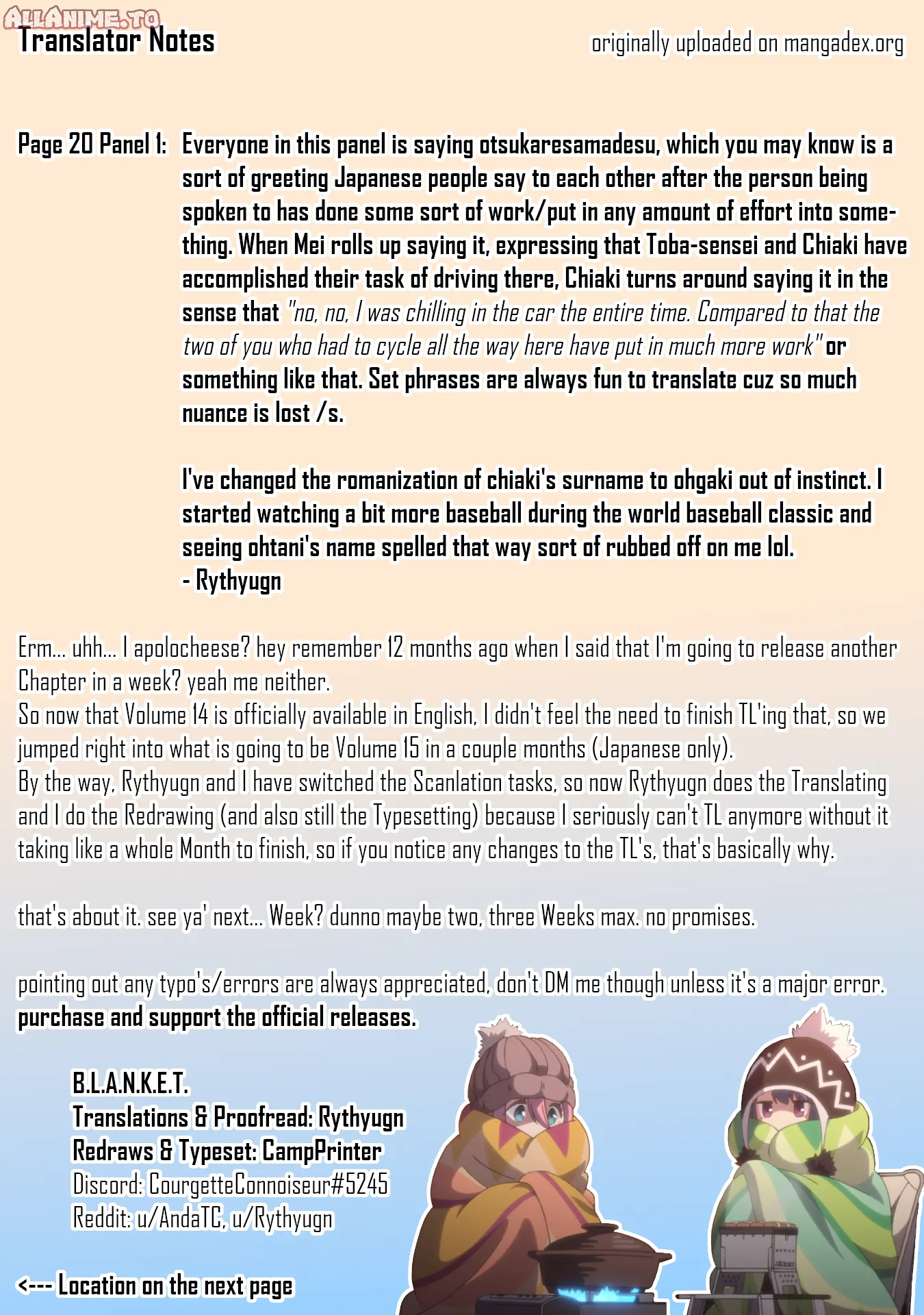 Read Laid-Back Camp EN Manga Online