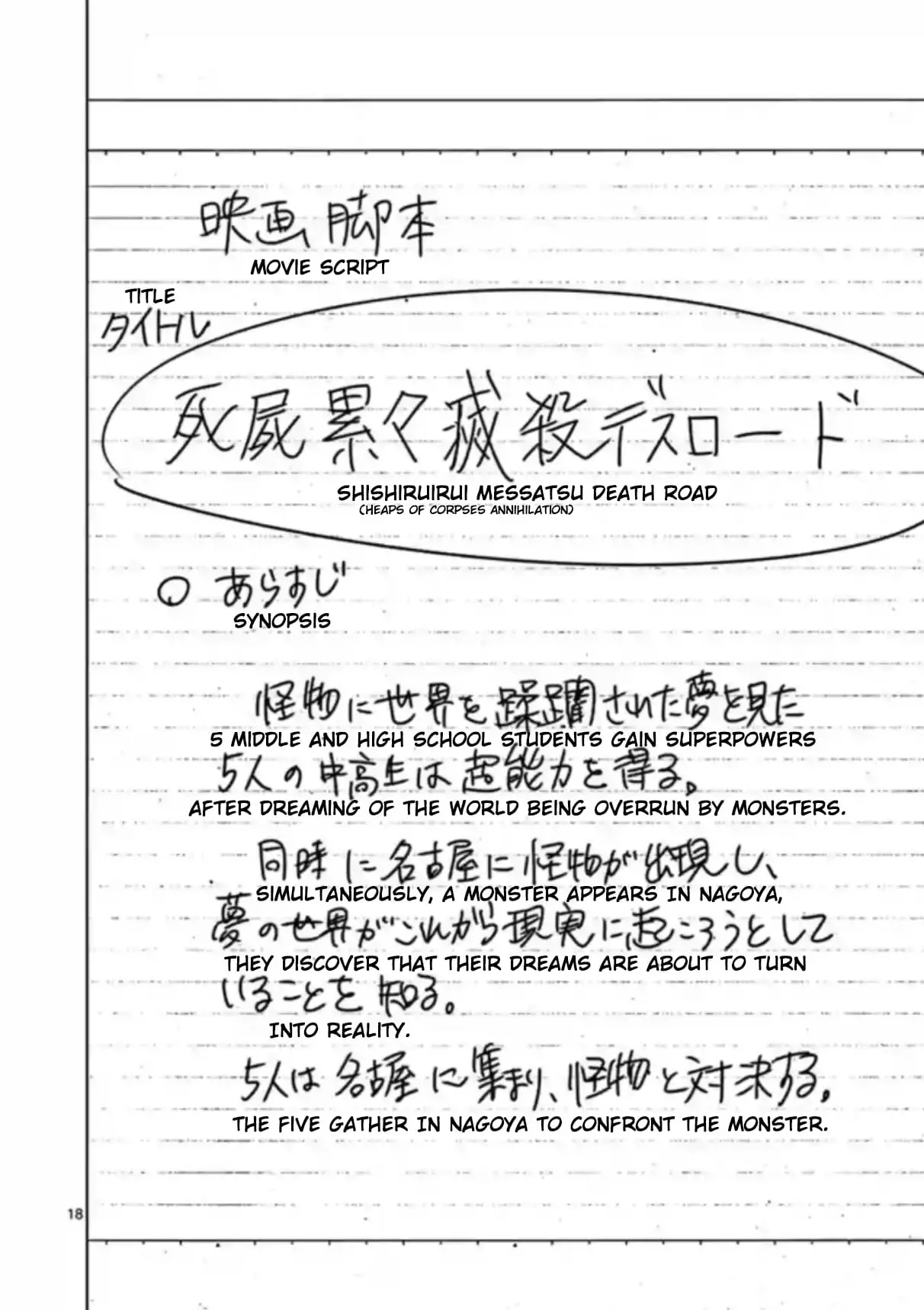 Read Naitou Shishiruirui Messatsu Death Road EN Manga Online