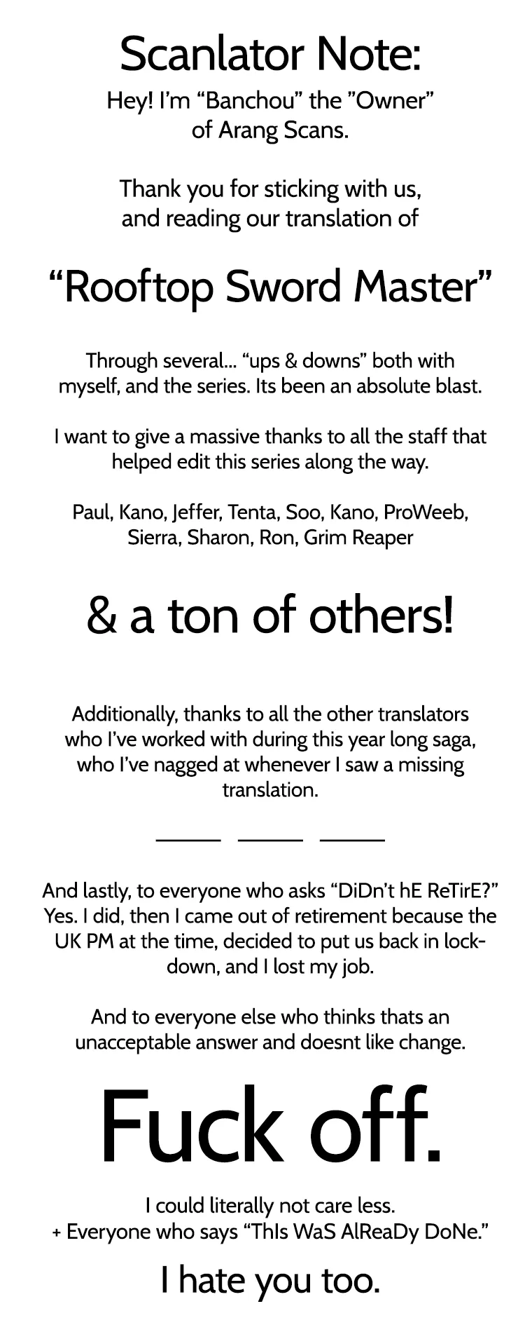 Read Rooftop Sword Master EN Manga Online