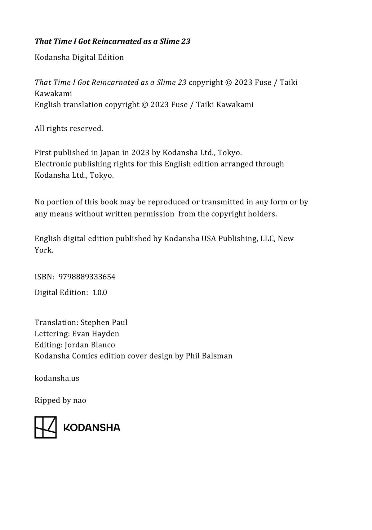 Read That Time I Got Reincarnated as a Slime EN Manga Online