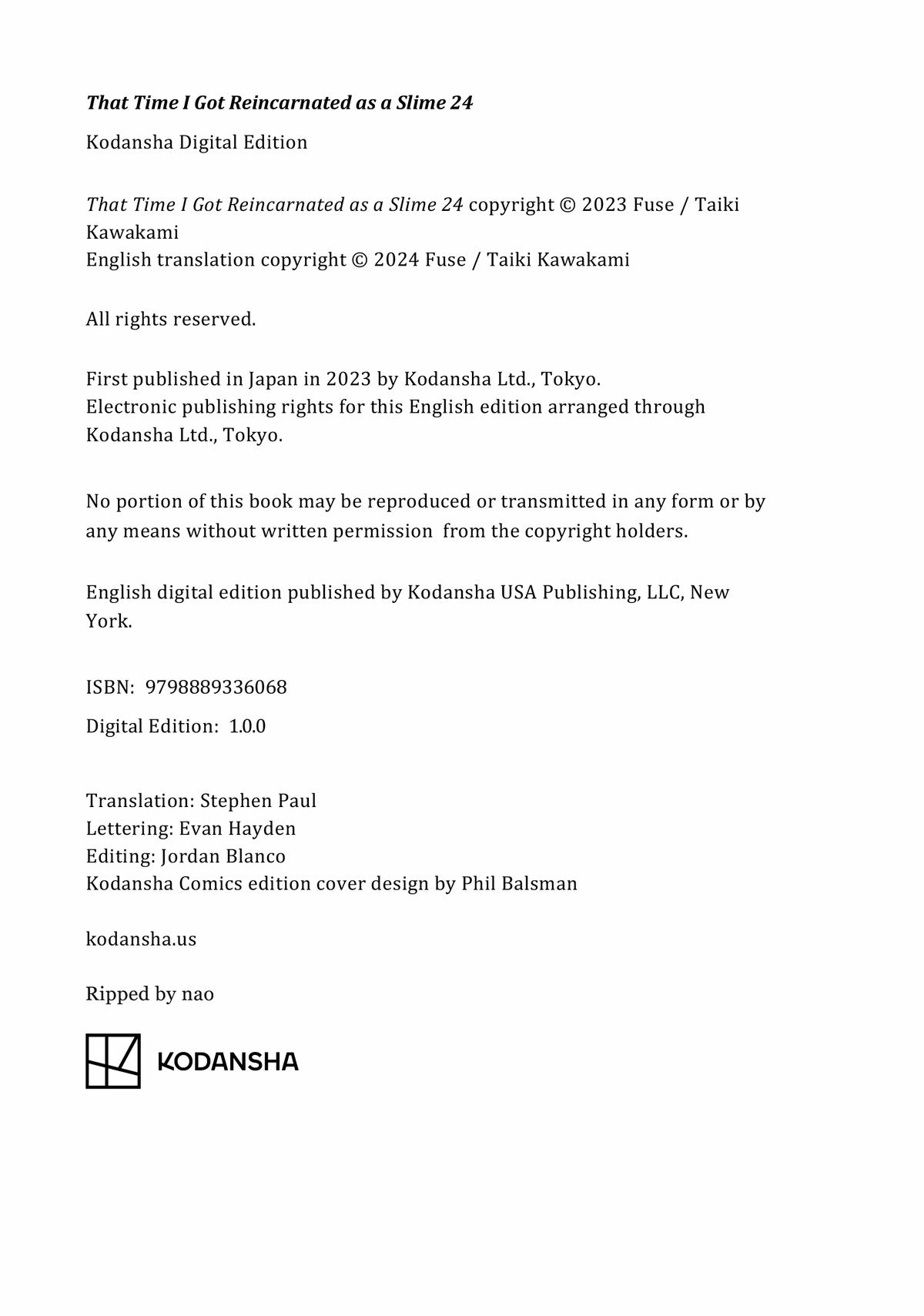 Read That Time I Got Reincarnated as a Slime EN Manga Online