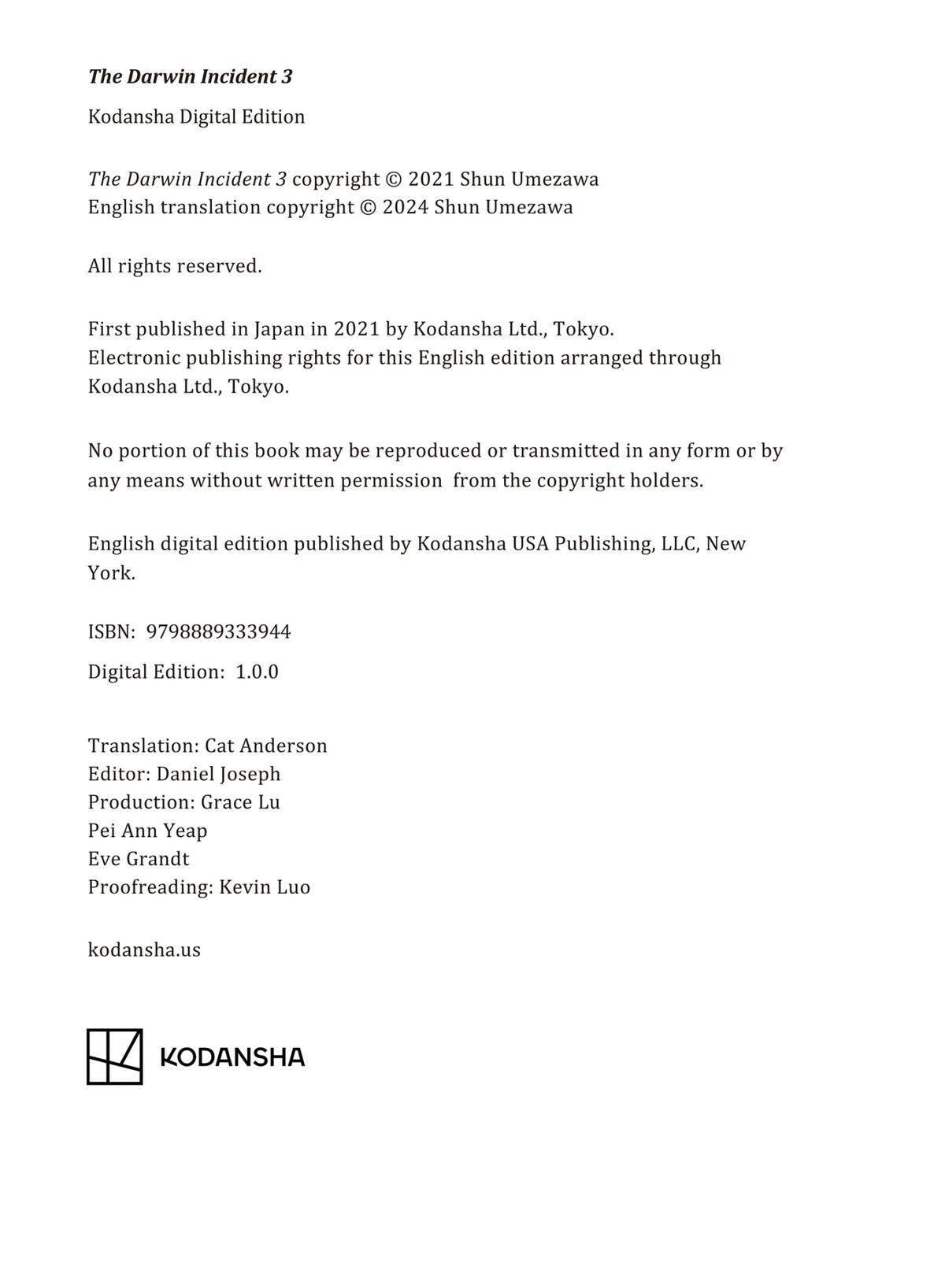 Read The Darwin Incident EN Manga Online