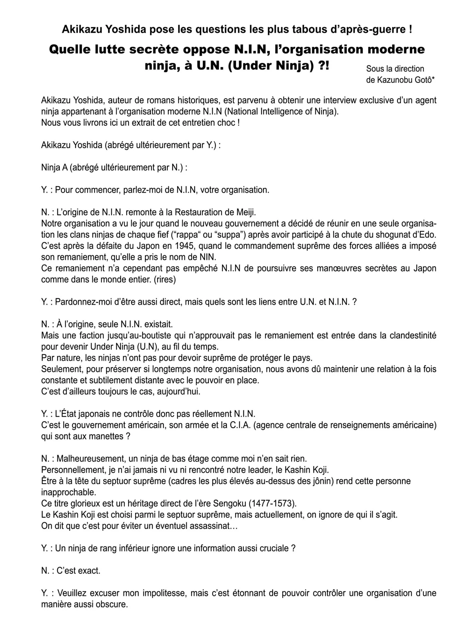 Read Under Ninja FR Manga Online